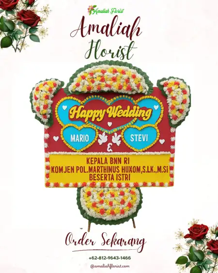Papan Bunga Pernikahan Cakru